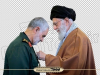 دوربری عکس سردار سلیمانی در کنار رهبری