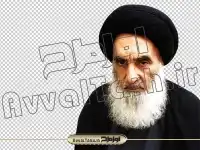 تصویر دوربری شده آیت الله سیستانی