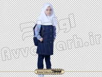 فایل لایه باز دختر دبستانی با فرم مدرسه