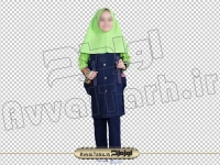 عکس برش خورده دختر دبستانی