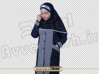 فایل لایه باز دختر دبیرستانی با فرم مدرسه