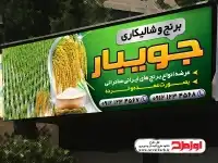 طرح psd بنر برنج فروشی و شالیکاری