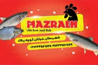 فایل کارت ویزیت لایه باز مرغ و ماهی فروشی