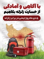 فایل لایه باز پوستر هفته ایمنی در برابر زلزله