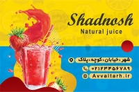 طرح آماده کارت ویزیت آبمیوه و بستنی فروشی
