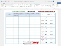 فایل دفتر حضور و غیاب معلم های دبستان