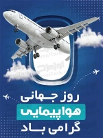 فایل لایه باز پوستر روز جهانی هواپیمایی